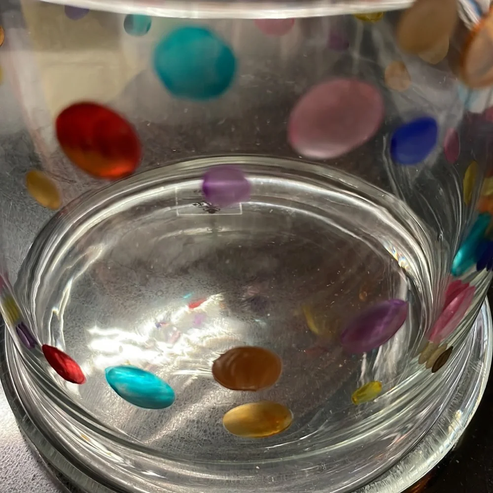 Colorful Glass Canister